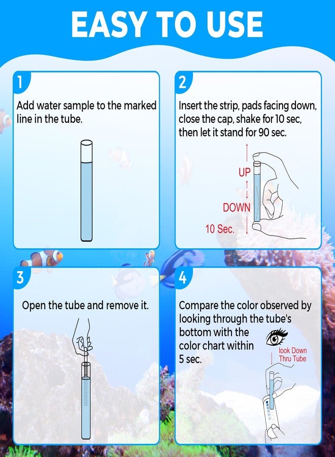 SaySummer Phosphate Test Kit, 50 Count Aquarium Phosphate Test Strips, Aquarium Water Test Kit Fast & Easy Testing Phosphate for Freshwater & Saltwater - Image 3